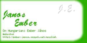 janos ember business card