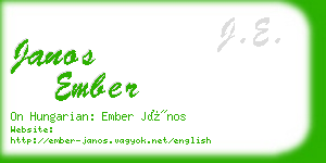 janos ember business card